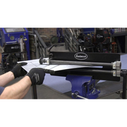 Eastwood 32044 Metal Bead Roller with Dies in use in vice