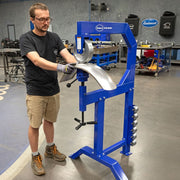 Eastwood English Wheel With Stand In Use