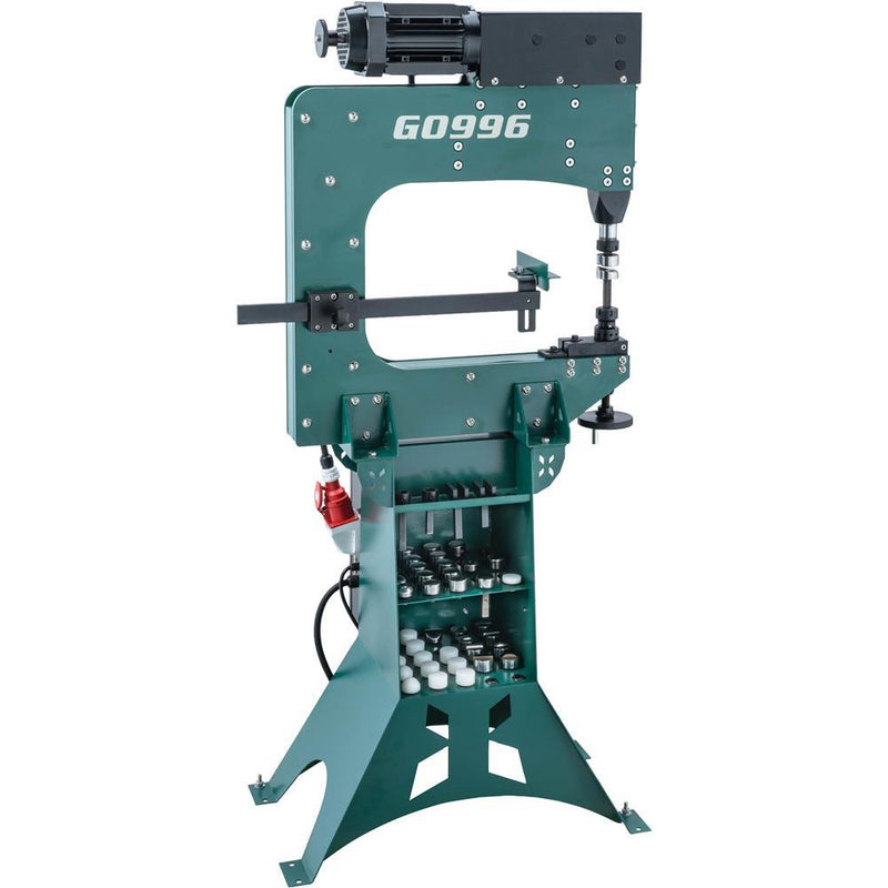 Grizzly G0996 Power Hammer -Side with tooling