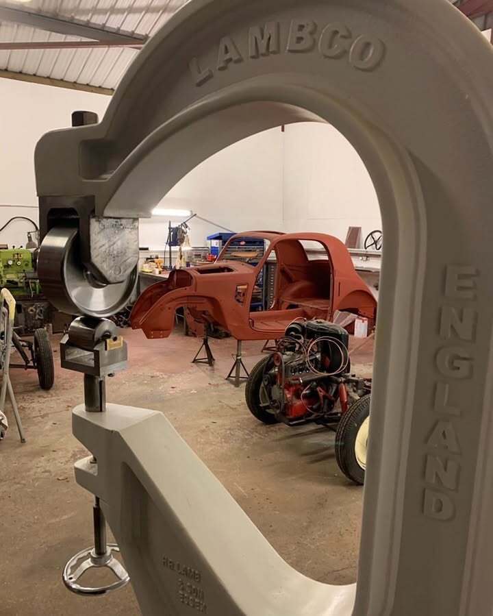 Lambco 30" Cast Iron English Wheel Close Up