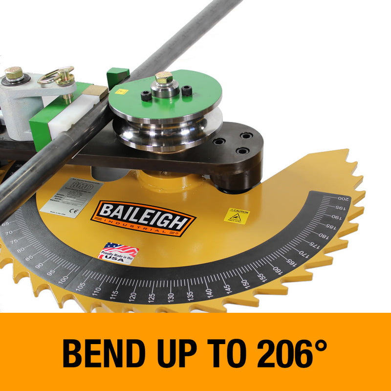 Baileigh RDB-100 Manual Tube Bender Bend up to 206 degrees