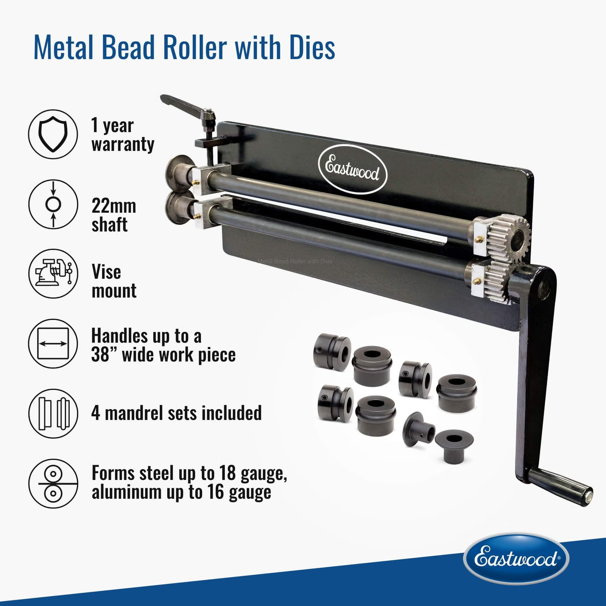 Eastwood Metal Bead Roller with Dies (32044) — Shape The Metal