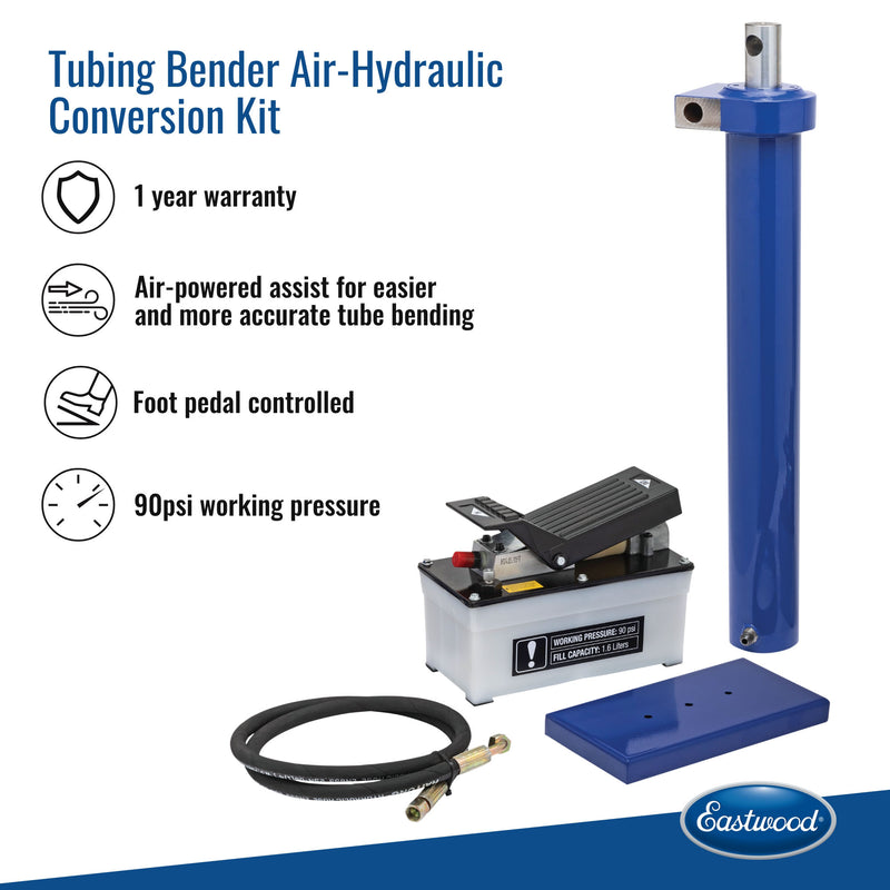 Eastwood 98374 Air-Hydraulic High Capacity Tube Bender Combo - Conversion Kit Features
