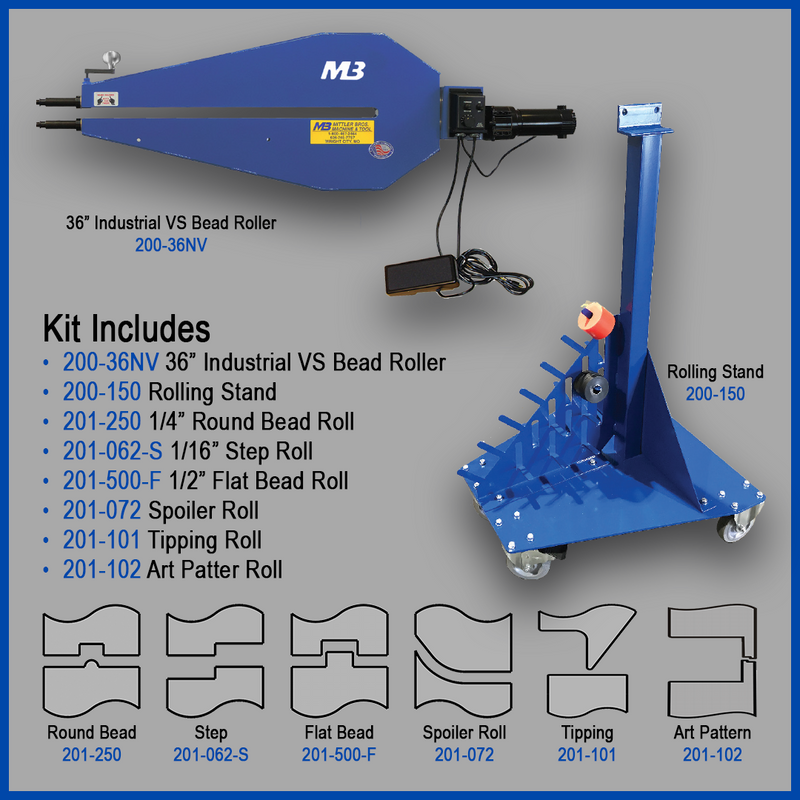 Mittler Bros. 36 " Bead Roller - Restoration Kit (200-36NV-K)