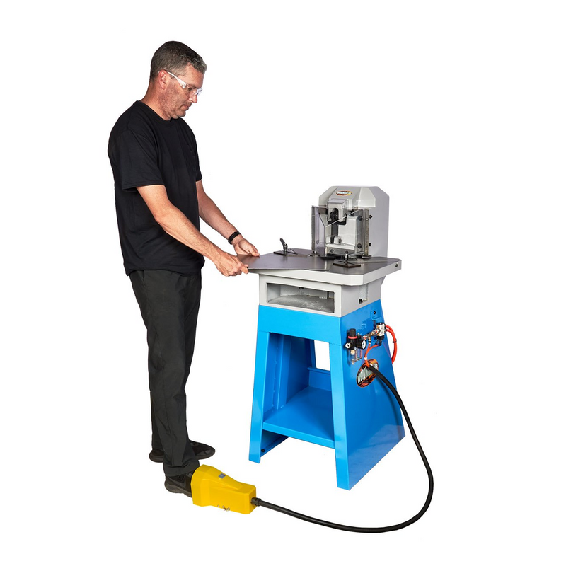 Woodward-Fab WFFCN11 Sheet Metal Corner Notcher In Use